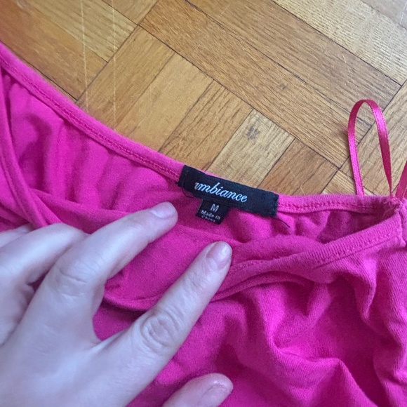 One shoulder pink tank top with sides that can be ruched * accepting offers - Picture 3 of 4